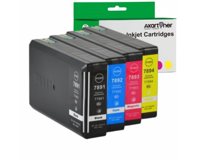 Compatible Pack x 4 Epson T7891 / T7892 / T7893 / T7894 Cartuchos de Tinta