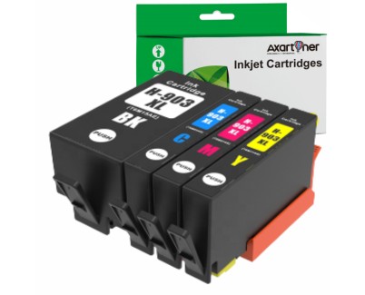 Compatible Pack x4 HP 903XL (chip actualizado) Cartuchos de Tinta