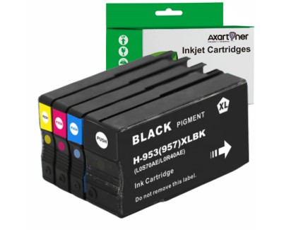 Compatible Pack x4 HP 953XL (Chip Actualizado) Cartuchos de Tinta