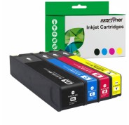 Compatible Pack x4 HP 973X (chip actualizado 10/2023) Cartuchos de Tinta Pigmentada