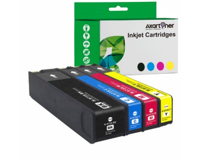 Compatible Pack x4 HP 973X (chip actualizado) Cartuchos de Tinta Pigmentada