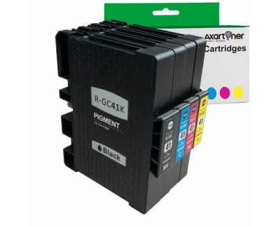 Compatible Pack x 4 Ricoh GC41 Cartuchos de Tinta Pigmentada