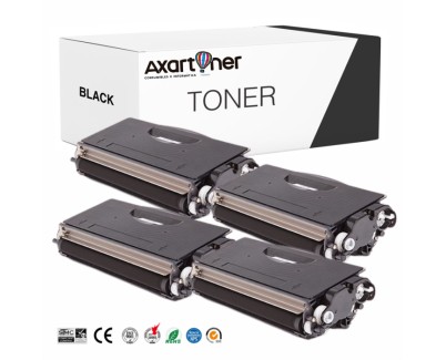 Compatible Pack 4 x Toner BROTHER TN-3170 / TN-3130 Negro TN3170 / TN3130