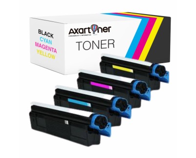 Compatible Pack x 4 OKI C5100 / C5200 / C5400 / C5250 / C5450 / C3100 / C3200 Cartuchos de Toner