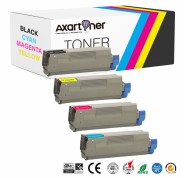 Compatible Pack x4 OKI C610 Cartuchos de Toner