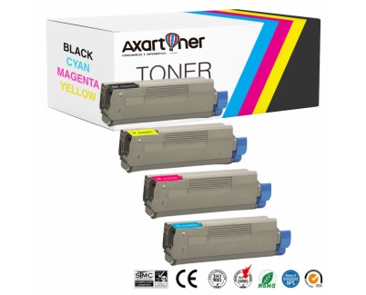Compatible Pack x4 OKI C610 Cartuchos de Toner