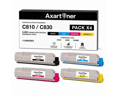 Compatible Pack 4 x Toner OKI C810 / C830