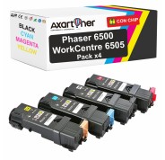 Compatible Pack x4 Xerox Phaser 6500 / Xerox WorkCentre 6505 Cartuchos de Toner