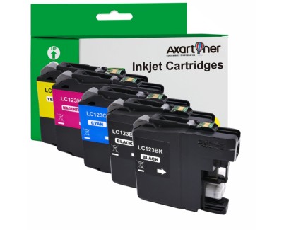 Compatible Pack x 5 Brother LC123XL / LC121XL Cartuchos de Tinta LC-123 / LC-121