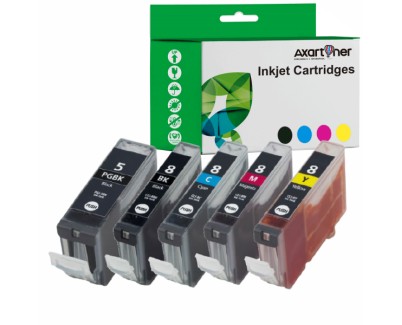 Compatible Pack 5 x Tinta CANON PGI5 / CLI8