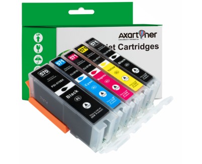 Compatible Pack x 5 Canon PGI570 XL / CLI571 XL Cartuchos de Tinta