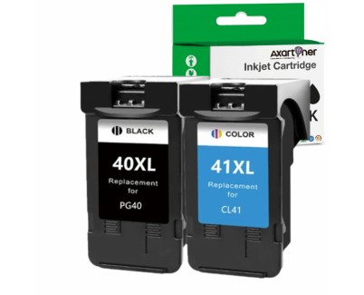 Compatible Pack Canon PG40 / PG50 Negro (1 ud.) + CL41 / CL51 Color (1 ud.) Cartuchos de Tinta - Muestra Nivel de Tinta