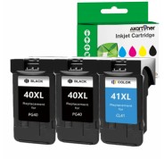 Compatible Pack Canon PG40 / PG50 Negro (2 ud.) + CL41 / CL51 Color (1 ud.) Cartuchos de Tinta - Muestra Nivel de Tinta