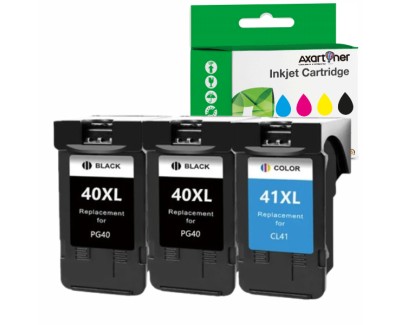 Compatible Pack Canon PG40 / PG50 Negro (2 ud.) + CL41 / CL51 Color (1 ud.) Cartuchos de Tinta - Muestra Nivel de Tinta