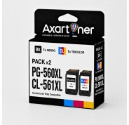 Compatible Pack Canon PG560XL Negro + CL561XL Tricolor Cartuchos de Tinta PG560 CL561