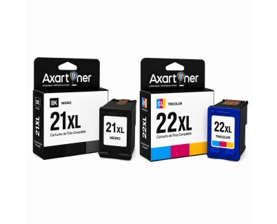 Compatible Pack HP 21XL Negro (1 ud.) + HP 22XL Color (1 ud.) Cartuchos de Tinta