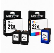 Compatible Pack HP 21XL Negro (2 ud.) + HP 22XL Color (1 ud.) Cartuchos de Tinta