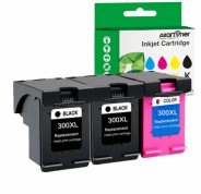 Compatible Pack HP 300XL (Negro 2 ud. + TRICOLOR 1 ud.) Cartuchos de Tinta CC641EE / CC644EE