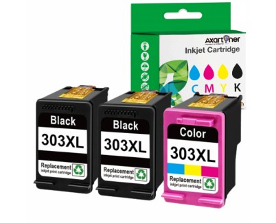 Compatible Pack HP 303XL (Negro 2 ud. + Color 1 ud.) 3YN10AE Cartuchos de Tinta