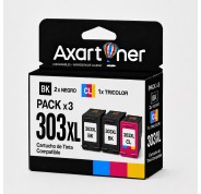 Compatible Pack HP 303XL (Negro 2 ud. + Color 1 ud.) 3YN10AE Cartuchos de Tinta