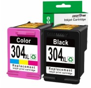 Compatible Pack HP 304XL (Negro 1 ud. + Tricolor 1 ud.) Cartuchos de Tinta N9K08AE / N9K07AE (muestra nivel de tinta)