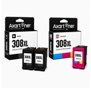 Compatible Pack HP 308XL (Negro 2 ud + Color 1 ud.) Cartuchos de Tinta 7FP22UE / 7FP21UE / 7FP2UE Alta Capacidad / Jumbo