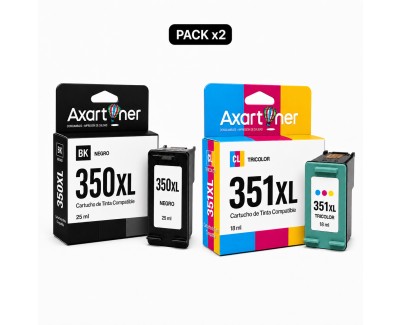 Compatible Pack HP 350XL Negro (1 ud.) + HP 351XL Color (1 ud.) Cartuchos de Tinta CB336EE / CB338EE