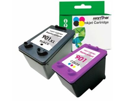 Compatible Pack HP 901XL Negro +  HP 901XL Tricolor Cartuchos de Tinta