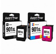 Compatible Pack HP 901XL Negro +  HP 901XL Tricolor Cartuchos de Tinta