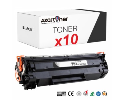 Compatible Pack x 10 Canon 728 Negro Cartucho de Toner 3500B002 CRG-728