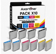 Compatible Pack x 10 Epson T1281 / T1282 / T1283 / T1284 Cartuchos de Tinta