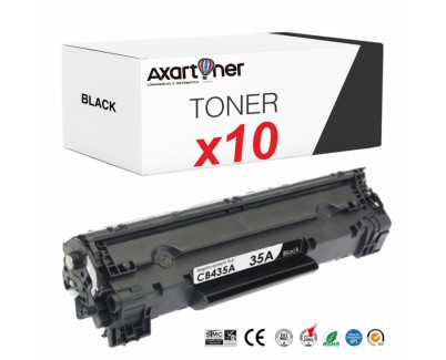 Compatible Pack x 10 HP CB435A Negro Cartucho de Toner 35A