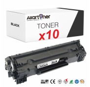 Compatible Pack x 10 HP CB436A Negro Cartucho de Toner 36A