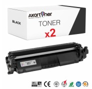 Compatible Pack x 2 Canon 051 Negro Cartucho de Toner 2168C001 para Canon LBP160, LBP162, MF260, MF264, MF267, MF269