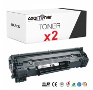 Compatible Pack x 2 Canon 726 Negro Cartucho de Toner 3483B002 / CRG726 para Canon LBP-6200, LBP-6230