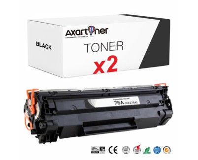 Compatible Pack x 2 Canon 728 Negro Cartucho de Toner 3500B002 CRG-728