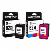 Compatible Pack x 2 HP 62XL (Negro 1 ud. + TRICOLOR 1 ud.) Cartuchos de Tinta - C2P05AE / C2P07AE