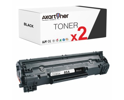 Compatible Pack x 2 HP CE285A Negro Cartucho de Toner 85A