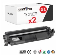 Compatible Pack x 2 HP CF217A XL / 17A XL Negro Cartucho de Toner Alta Capacidad / Jumbo