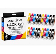 Compatible Pack x 20 Canon PGI520 / CLI521 Cartuchos de Tinta PGI-520 / CLI-521