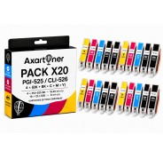 Compatible Pack x 20 Canon PGI525 / CLI526 Cartuchos de Tinta PGI-525 / CLI-526