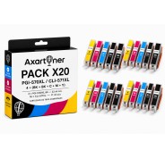 Compatible Pack x20 Canon PGI570 XL / CLI571 XL Cartuchos de Tinta