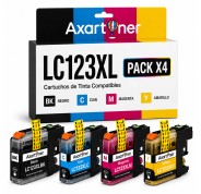 Compatible Pack x 4 Brother LC123XL / LC121XL Cartuchos de Tinta LC-123 / LC-121