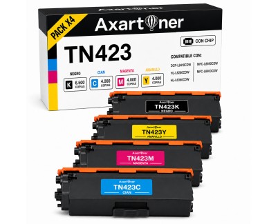 Compatible Pack x 4 Brother TN423 / TN421 / TN426 Cartuchos de Toner para Brother HL-L8260CDW HL-L8360CDW DCP-L8410CDN DCP-L8410CDW MFC-L8690CDW MFC-L8900CDW