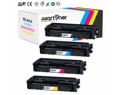 Compatible Pack x 4 Canon 045H Cartuchos de Toner