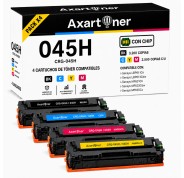 Compatible Pack x 4 Canon 045H Cartuchos de Toner para i-Sensys LBP611, LBP612, LBP613, MF631, MF632, MF633, MF634, MF635