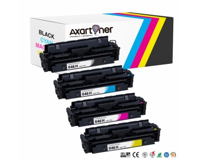 Compatible Pack x 4 Canon 046H / 046 Cartuchos de Toner para i-Sensys LBP654, MF734, MF735, MF732, LBP653, MF735, MF733, MF731