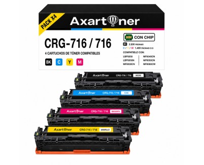Compatible Pack  x 4 Canon 716 Cartuchos de Toner CRG716