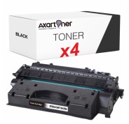 Compatible Pack x 4 Canon 719 Negro Cartuchos de Toner 3479B002