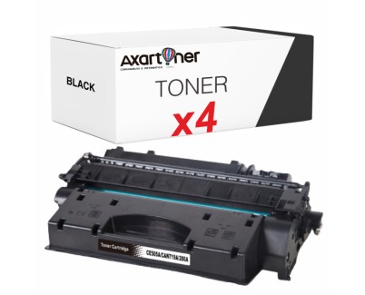 Compatible Pack x 4 Canon 719 Negro Cartuchos de Toner 3479B002